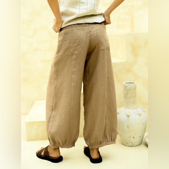 NWT Nomad the Label French Linen Pants Parachute Balloon Wide US 12 XL - Picture 14 of 16